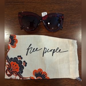 Free People Turtle Shell Sunglasses with Dust Bag